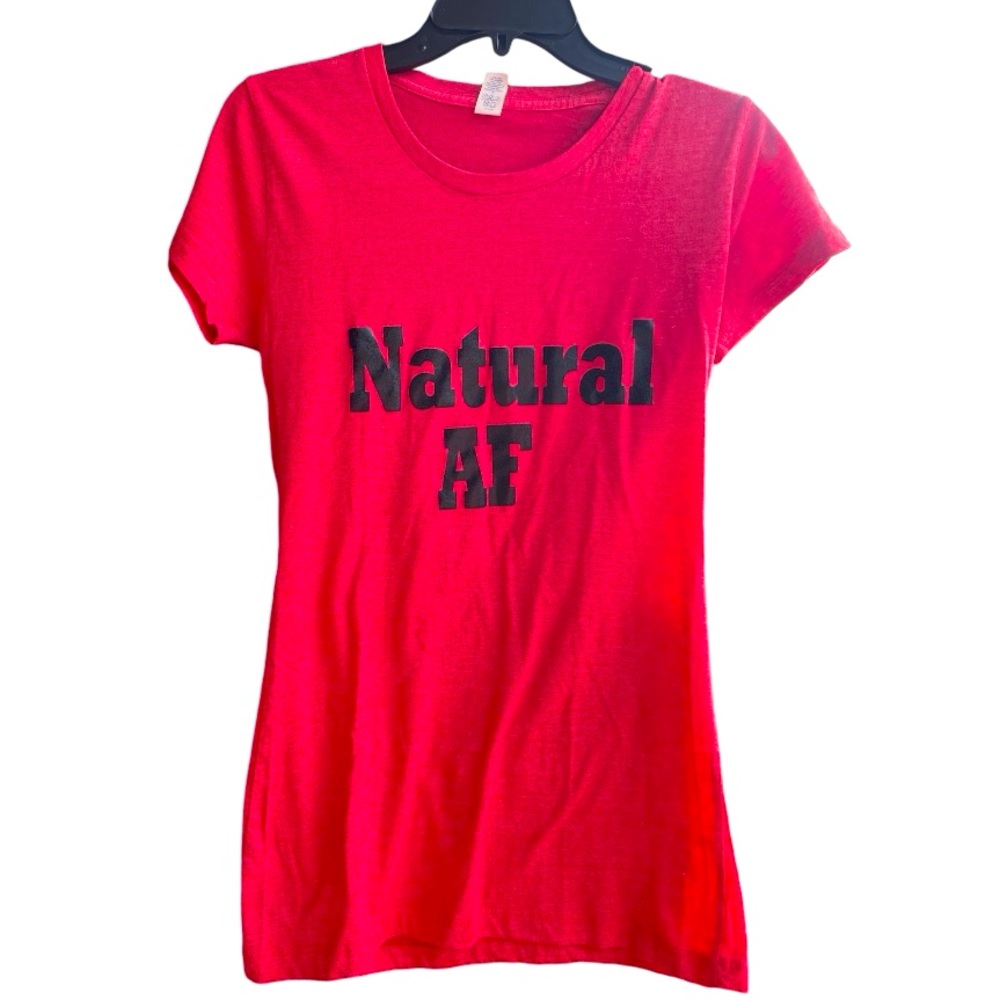 Royal Apparel Size XL Tee Shirt “Natural AF” in red